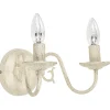 Candeeiro De Parede Para 2 Lampadas Branco Brithon