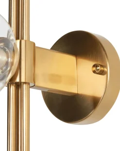 Candeeiro De Parede Para 3 Lampadas Em Metal Dourado Tulija
