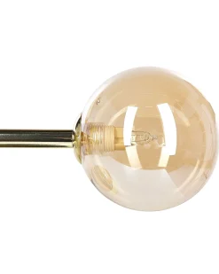 Candeeiro De Parede Para 2 Lampadas Dourado Ramis