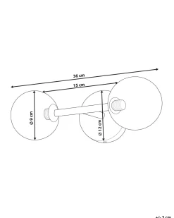 Candeeiro De Parede Para 2 Lampadas Dourado Ramis