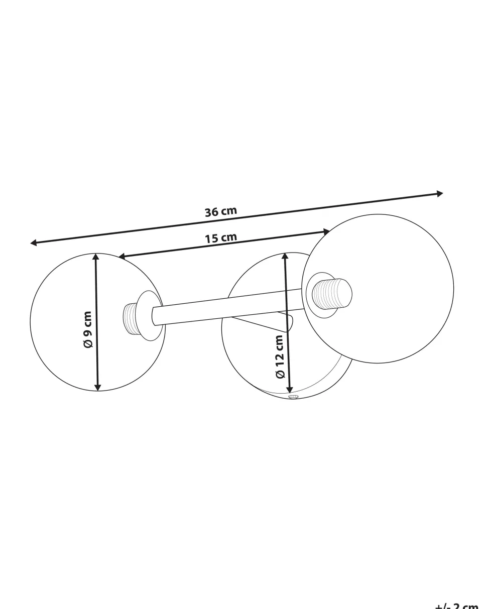 Candeeiro De Parede Para 2 Lampadas Dourado Ramis