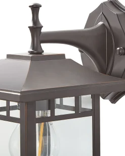 Candeeiro De Parede Preto 28 Cm Heriot
