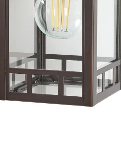 Candeeiro De Parede Preto 28 Cm Heriot
