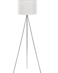 Candeeiro De Pe 148 Cm Branco E Cromado Vistula