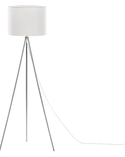 Candeeiro De Pe 148 Cm Branco E Cromado Vistula