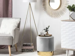 Candeeiro De Pe 148 Cm Branco E Cor De Cobre Vistula