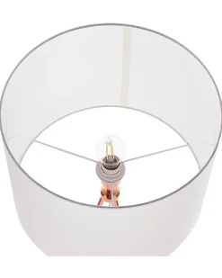 Candeeiro De Pe 148 Cm Branco E Cor De Cobre Vistula
