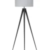 Candeeiro De Pe 156 Cm Cinzento E Preto Stiletto
