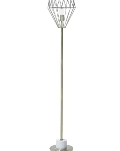 Candeeiro De Pe Branco E Cor De Cobre 160 Cm Mooni