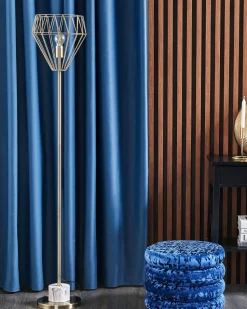 Candeeiro De Pe Branco E Cor De Cobre 160 Cm Mooni