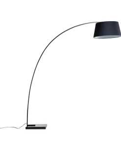 Candeeiro De Pe Com Abajur Preto 188 Cm Benue