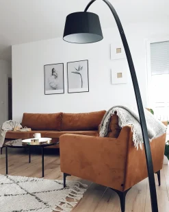 Candeeiro De Pe Com Abajur Preto 188 Cm Benue