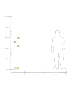 Candeeiro De Pe Dourado 154 Cm Ramis