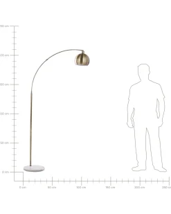 Candeeiro De Pe Dourado 210 Cm Paroo