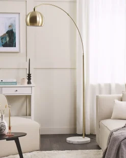 Candeeiro De Pe Dourado 210 Cm Paroo