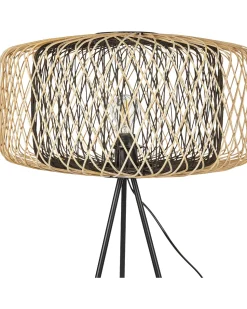 Candeeiro De Pe Em Bambu Preto Javari