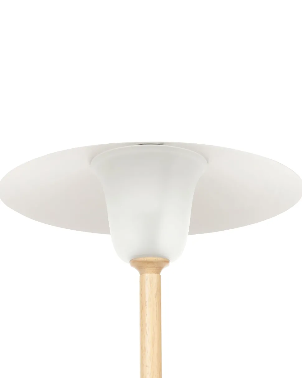 Candeeiro De Pe Em Madeira Branca 153 Cm Moppy