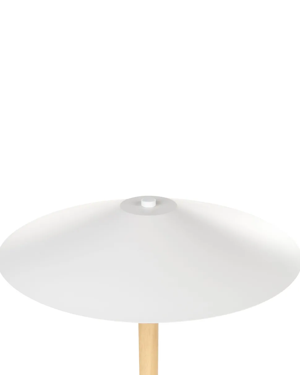 Candeeiro De Pe Em Madeira Branca 153 Cm Moppy