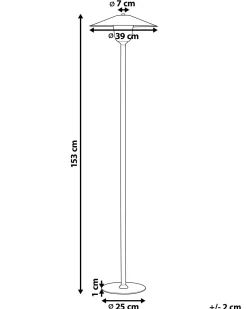 Candeeiro De Pe Em Madeira Branca 153 Cm Moppy
