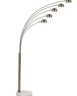 Candeeiro De Pe Em Metal Dourado Flinders