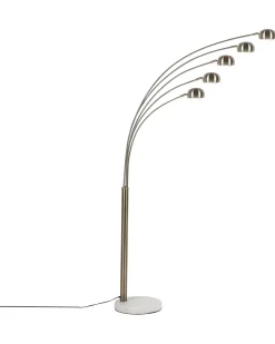 Candeeiro De Pe Em Metal Dourado Flinders