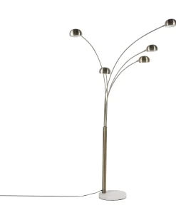 Candeeiro De Pe Em Metal Dourado Flinders