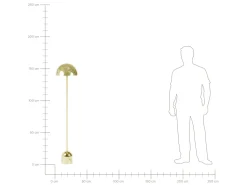 Candeeiro De Pe Em Metal Dourado 158 Cm Macasia