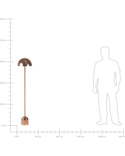Candeeiro De Pe Em Metal Cor De Cobre 158 Cm Macasia