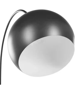 Candeeiro De Pe Em Metal Preto E Branco Gumara