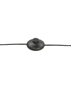 Candeeiro De Pe Em Metal Preto E Branco Gumara