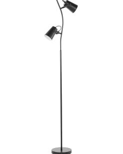 Candeeiro De Pe Em Metal Preto Flint