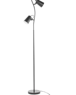 Candeeiro De Pe Em Metal Preto Flint
