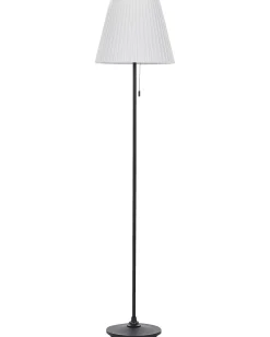 Candeeiro De Pe Em Metal Preto E Branco Torysa