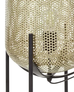 Candeeiro De Pe Em Metal Cor De Cobre E Preto 107 Cm Kamini