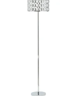 Candeeiro De Pe Em Metal Cromado E Cristal De Acrilico Tenna
