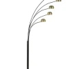 Candeeiro De Pe Em Metal Preto E Dourado Flinders