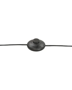 Candeeiro De Pe Em Metal Preto E Dourado Flinders