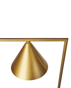 Candeeiro De Pe Em Metal Dourado 155 Cm Mocal