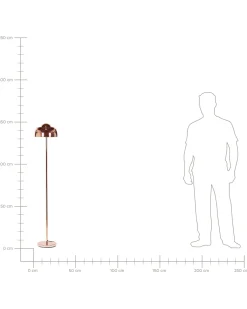 Candeeiro De Pe Em Metal Cor De Cobre 148 Cm Senette