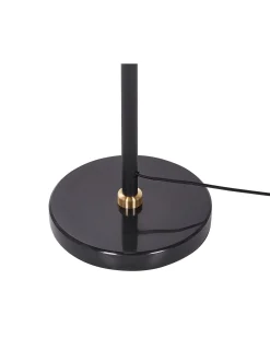 Candeeiro De Pe Em Metal Preto Branco E Dourado Minija