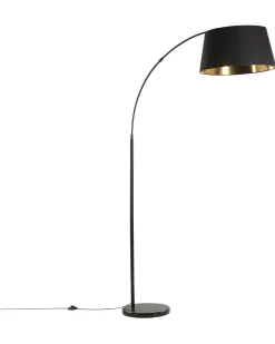 Candeeiro De Pe Em Metal Preto E Cor De Cobre Yabus