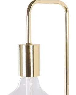Candeeiro De Pe Em Metal Dourado Savena