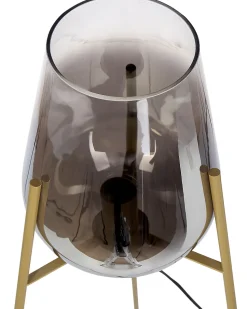Candeeiro De Pe Em Metal Dourado 133 Cm Mena