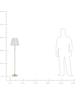 Candeeiro De Pe Em Metal Cor De Bronze E Branco Torysa