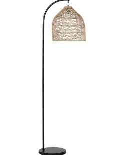 Candeeiro De Pe Em Rattan Cor Natural 165 Cm Bernica