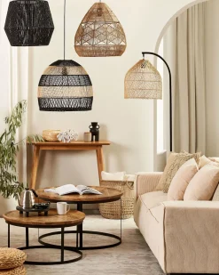 Candeeiro De Pe Em Rattan Cor Natural 165 Cm Bernica