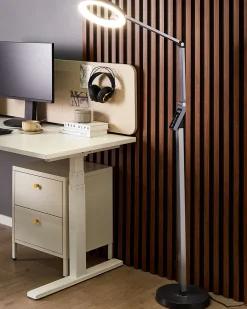 Candeeiro De Pe Led Cinzento Escuro 170 Cm Carina