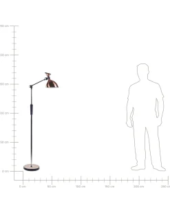 Candeeiro De Pe Led Cor De Cobre 169 Cm Andromeda
