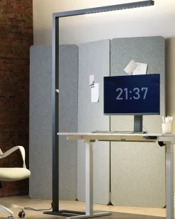 Candeeiro De Pe Led Em Metal Preto 194 Cm Sagitta