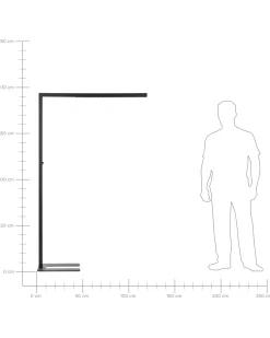 Candeeiro De Pe Led Em Metal Preto 194 Cm Sagitta